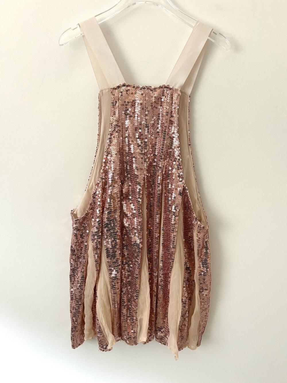 Free People Shimmering Lines Clay Punk Sequin Mini Dress Festival Size Small - Picture 10 of 15